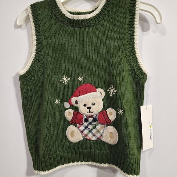 greendog Other - Greendog Y2K Christmas Sweater Vest Boy's 24 Months 100% Cotton NWT